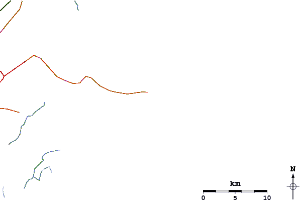 Roads and rivers around 2nd Street