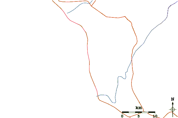 Roads and rivers around Secret Spot