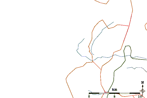 Roads and rivers around Sele