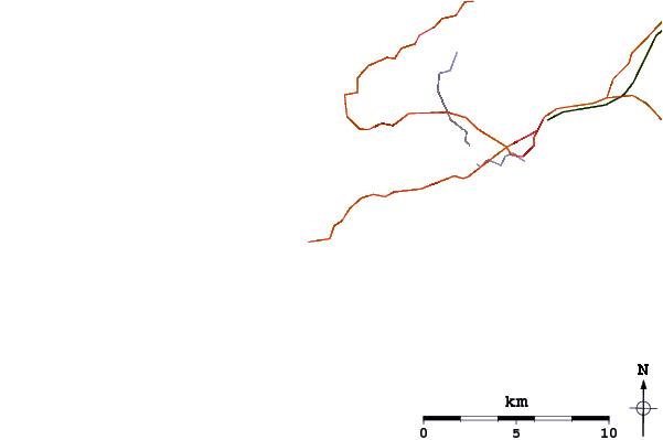 Roads and rivers around Sennen Cove