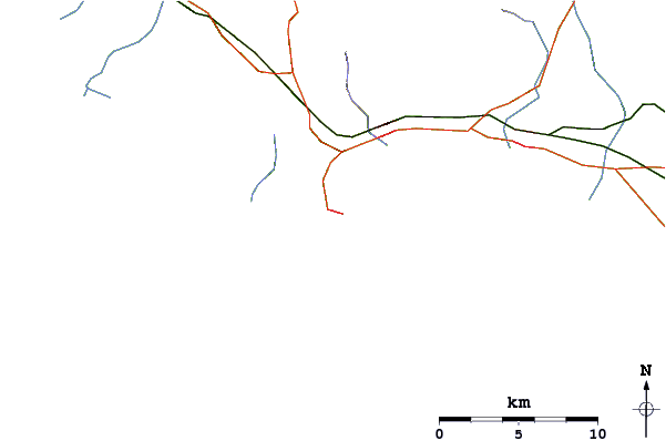 Roads and rivers around Serapo (Gaeta)