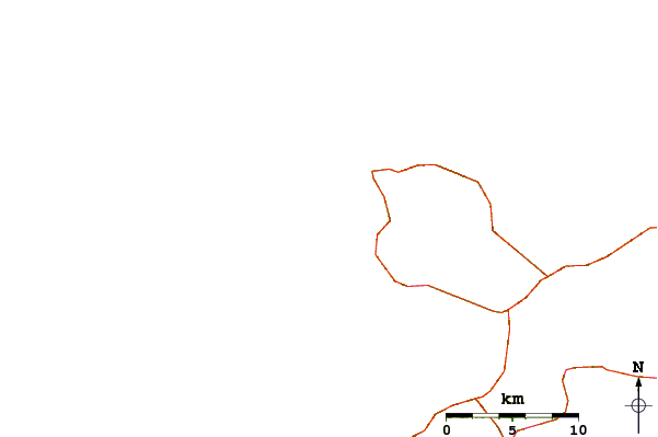 Roads and rivers around Sesako Island