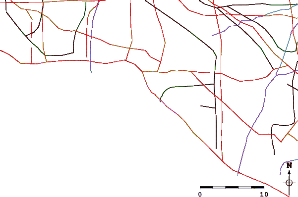 Roads and rivers around 72nd Place