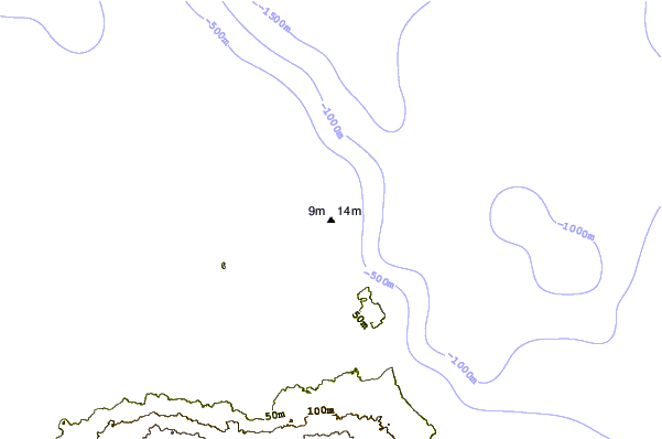 Shoreline around Seymour Norte