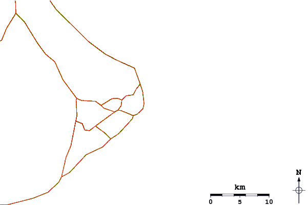 Roads and rivers around Shacks
