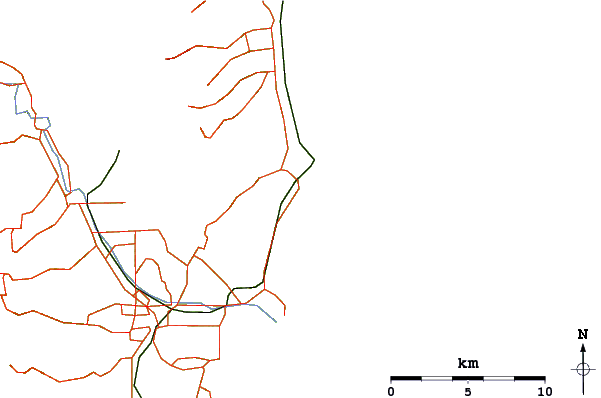 Roads and rivers around Shag Beach