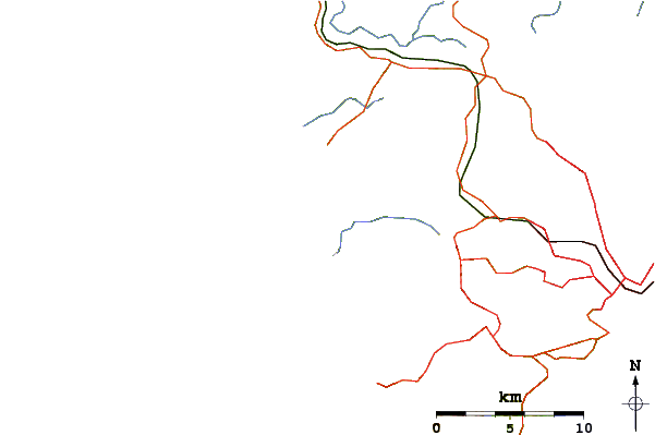Roads and rivers around Shag Rock