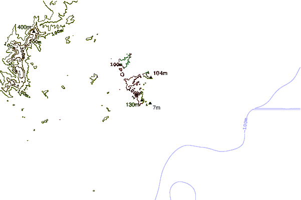 Shoreline around Shallows