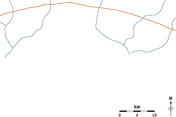 Roads and rivers around Shamal Bandar