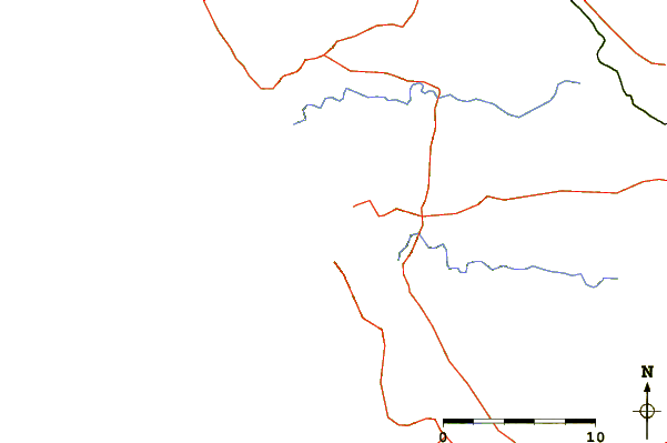 Roads and rivers around Shark Pit