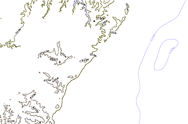 Shoreline around Sharkies