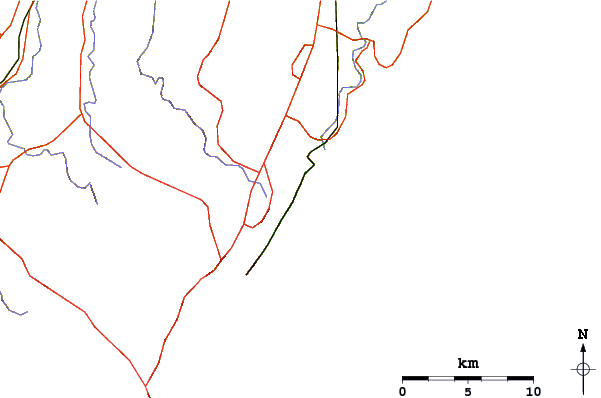 Roads and rivers around Sharkies
