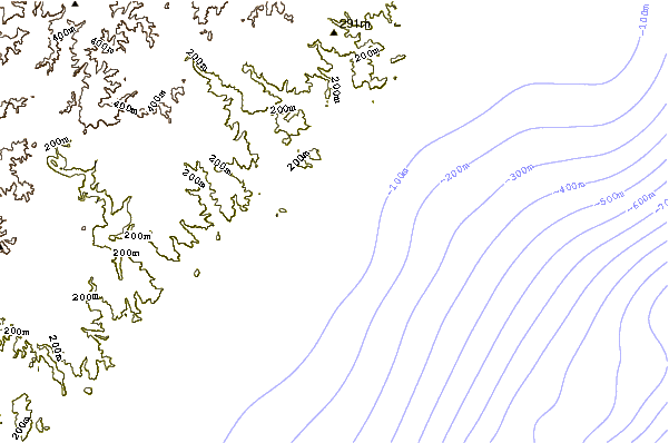 Shoreline around Sharpleys Point