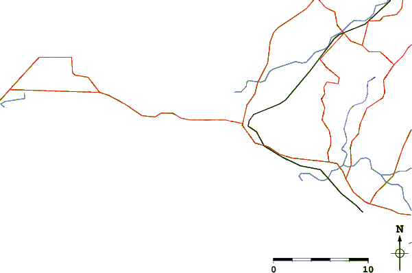 Roads and rivers around Shelly Beach