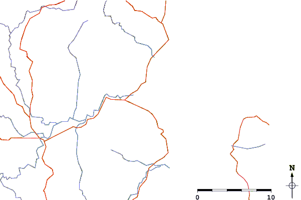 Roads and rivers around Shelly Point