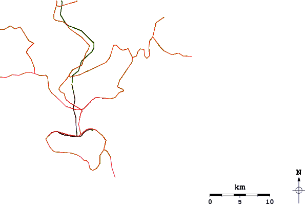 Roads and rivers around Shelter Island