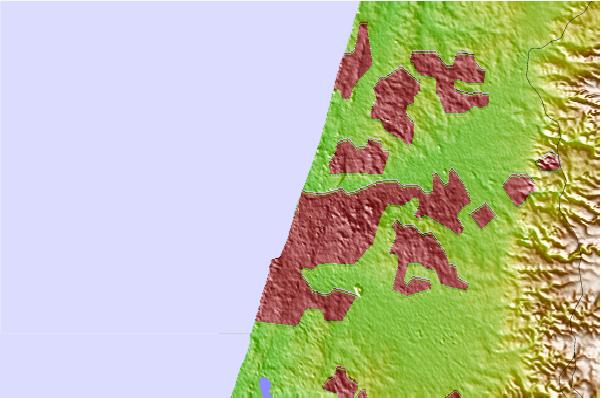 Surf spots located close to Sheraton-Metzizim