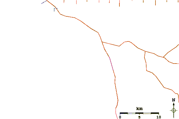 Roads and rivers around Sheringa Beach