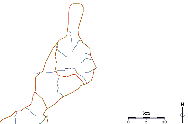 Roads and rivers around Shi-inzi