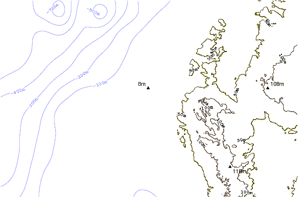 Shoreline around Shipwreck