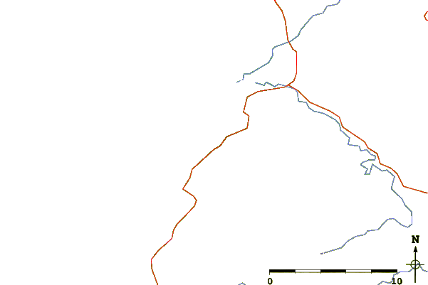 Roads and rivers around Shit Creek