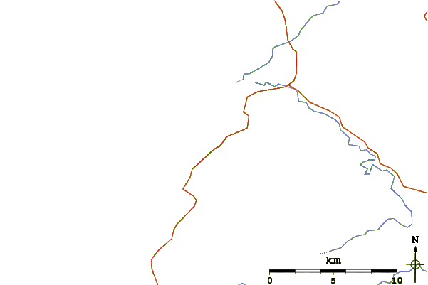 Roads and rivers around Shit Creek