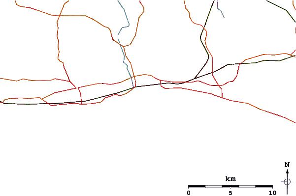 Roads and rivers around Shoreham