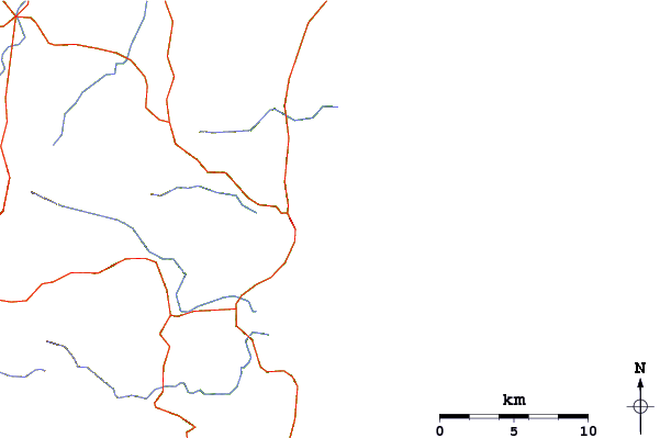Roads and rivers around Short Point