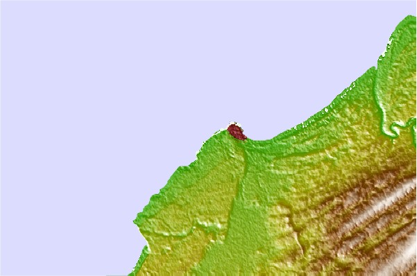 Surf breaks located close to Sidi Bouzid Point and Beach