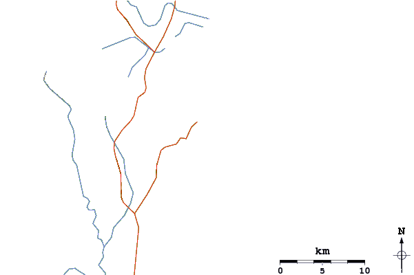Roads and rivers around Silveira