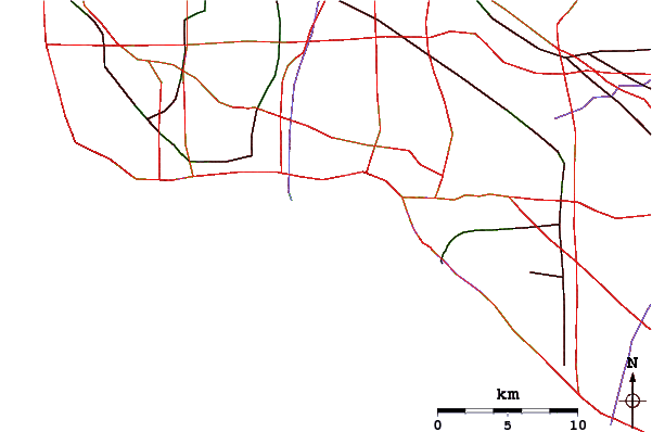 Roads and rivers around 64th Place