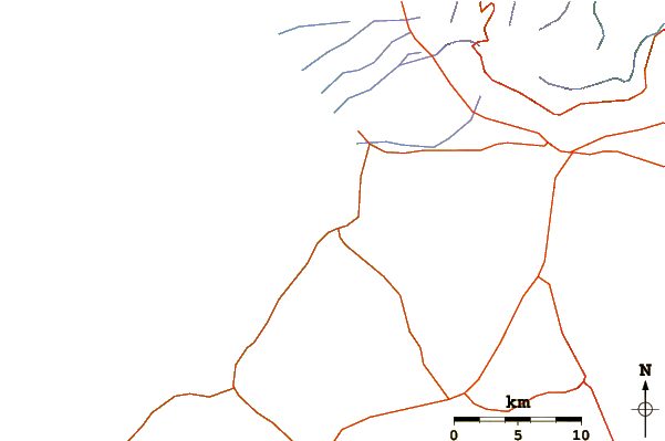 Roads and rivers around Sixtynine
