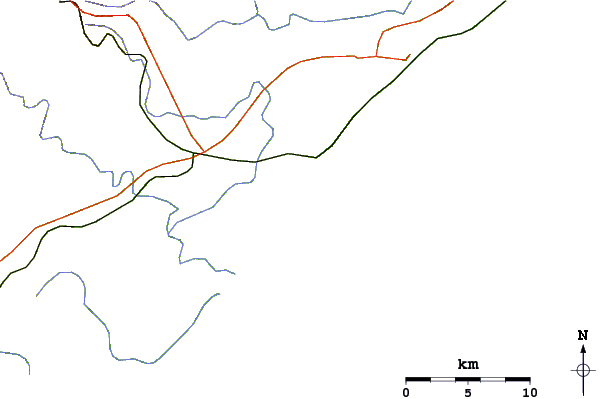 Roads and rivers around Siyayi