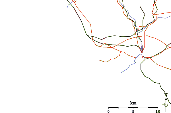 Roads and rivers around Sker