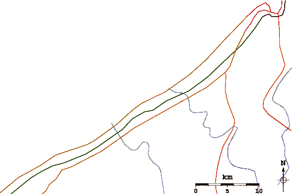 Roads and rivers around Skhirat Plage