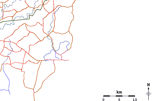 Roads and rivers around Flat Rock