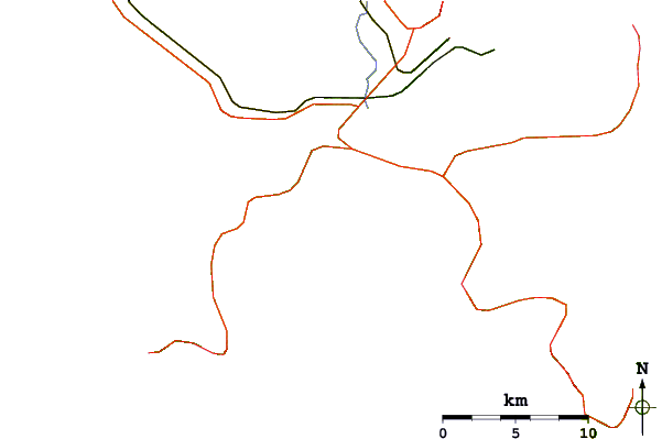 Roads and rivers around Sleaford Bay (Wreck Beach)