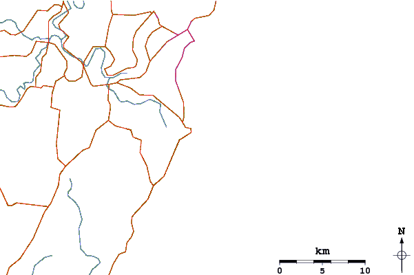 Roads and rivers around Snapper Point