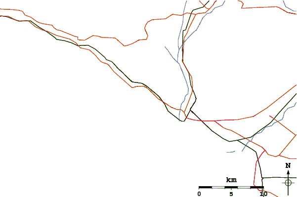 Roads and rivers around Solimar Reef