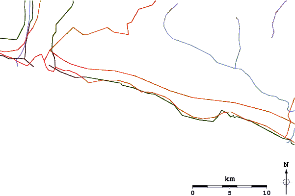 Roads and rivers around Sori Point