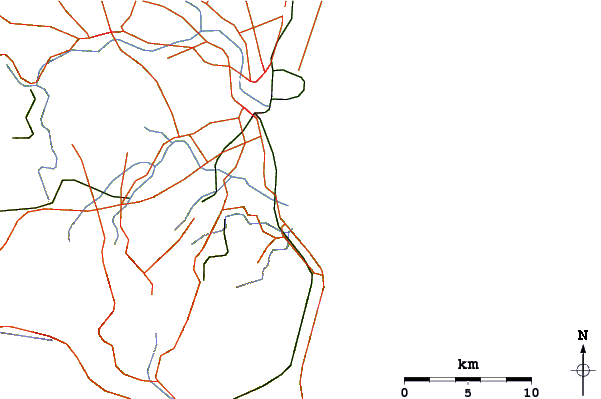 Roads and rivers around Sosanji