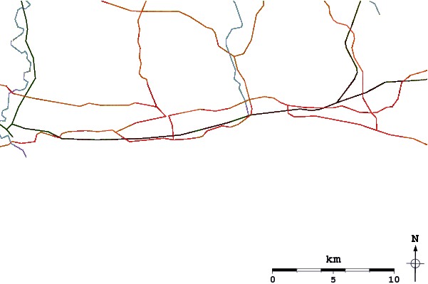 Roads and rivers around South Lancing