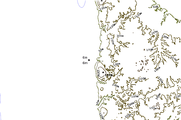 Shoreline around South Point