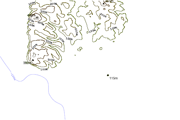 Shoreline around Southend Reef