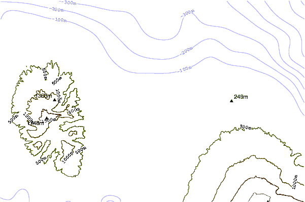 Shoreline around Sprecklesville