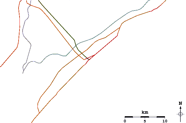 Roads and rivers around Springmaid Beach