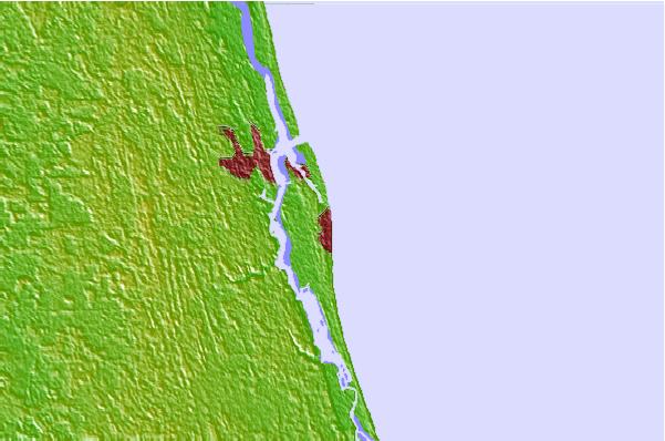 Surf spots located close to St Augustine Beach Pier