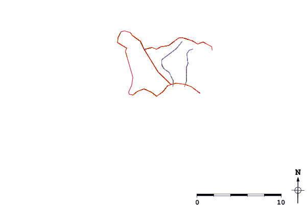 Roads and rivers around St Brelade's Bay