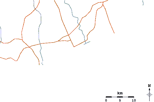 Roads and rivers around St Charles