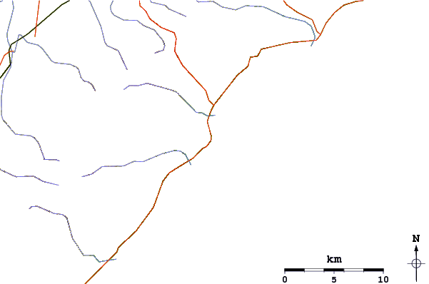 Roads and rivers around St George River